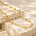 Chain 55cm Stainless Steel 18k Gold Plated Necklace