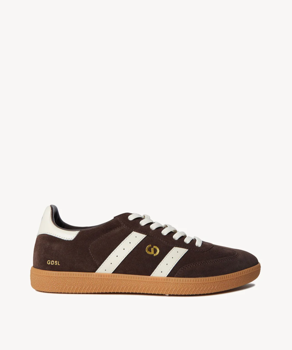 Goodsole 2001 espresso and ivory suede sneakers