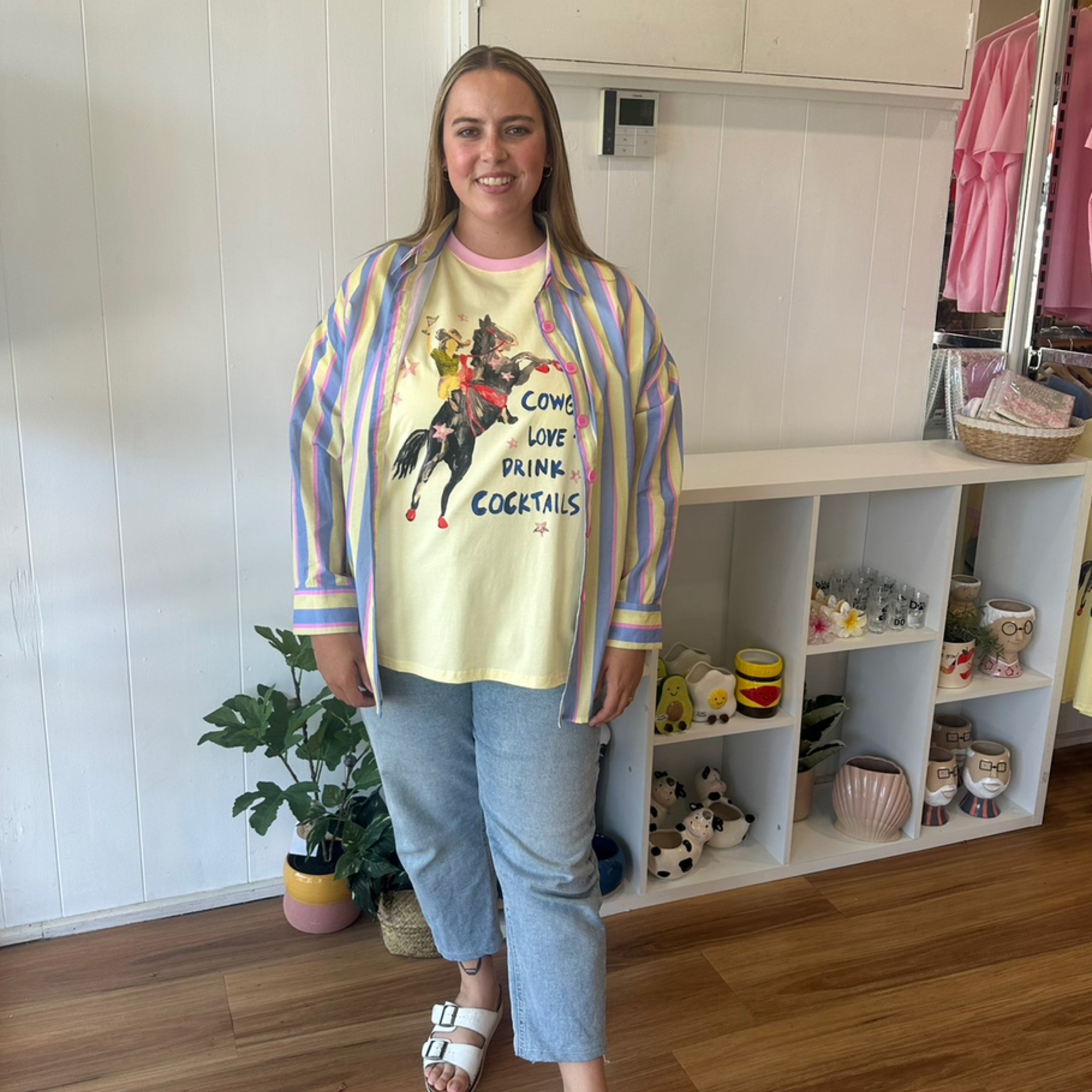 Yellow Blue Renata Shirt