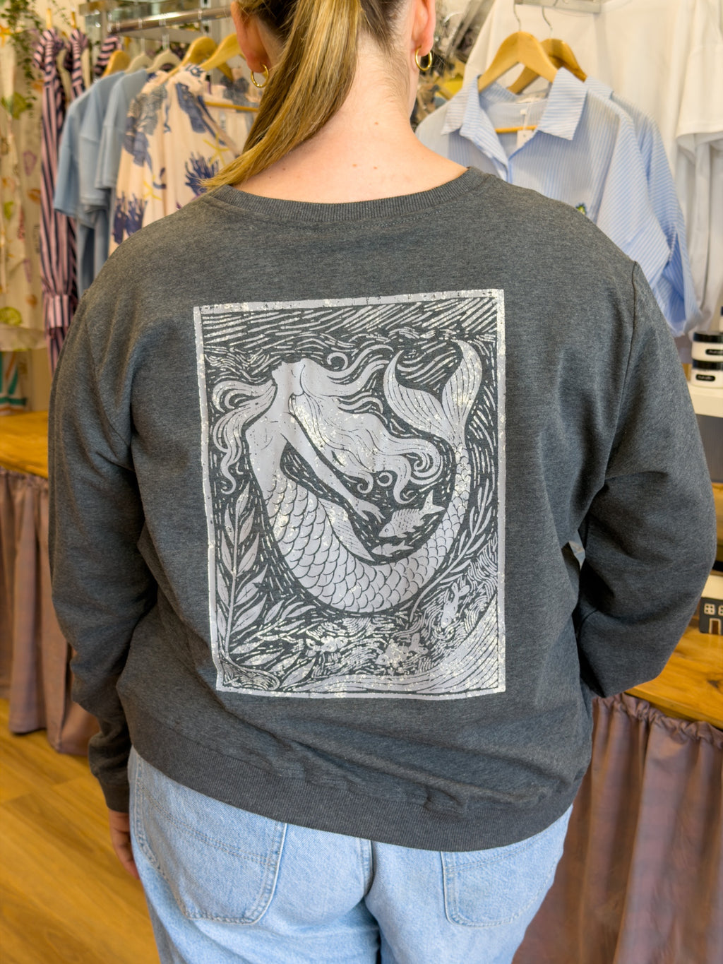 Mermaid Mirage Jumper -  Charcoal