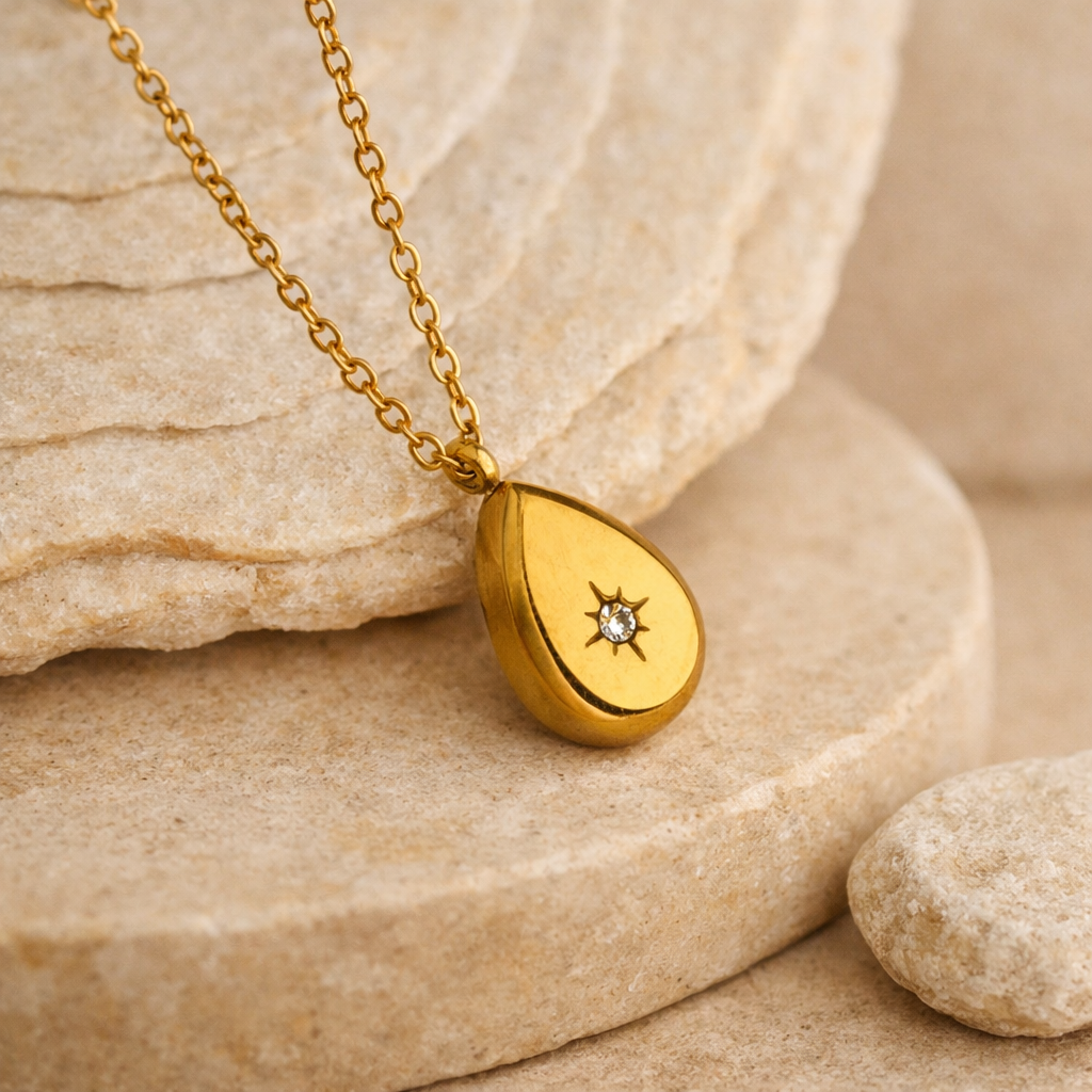 Luma Stainless Steel Gold Necklace