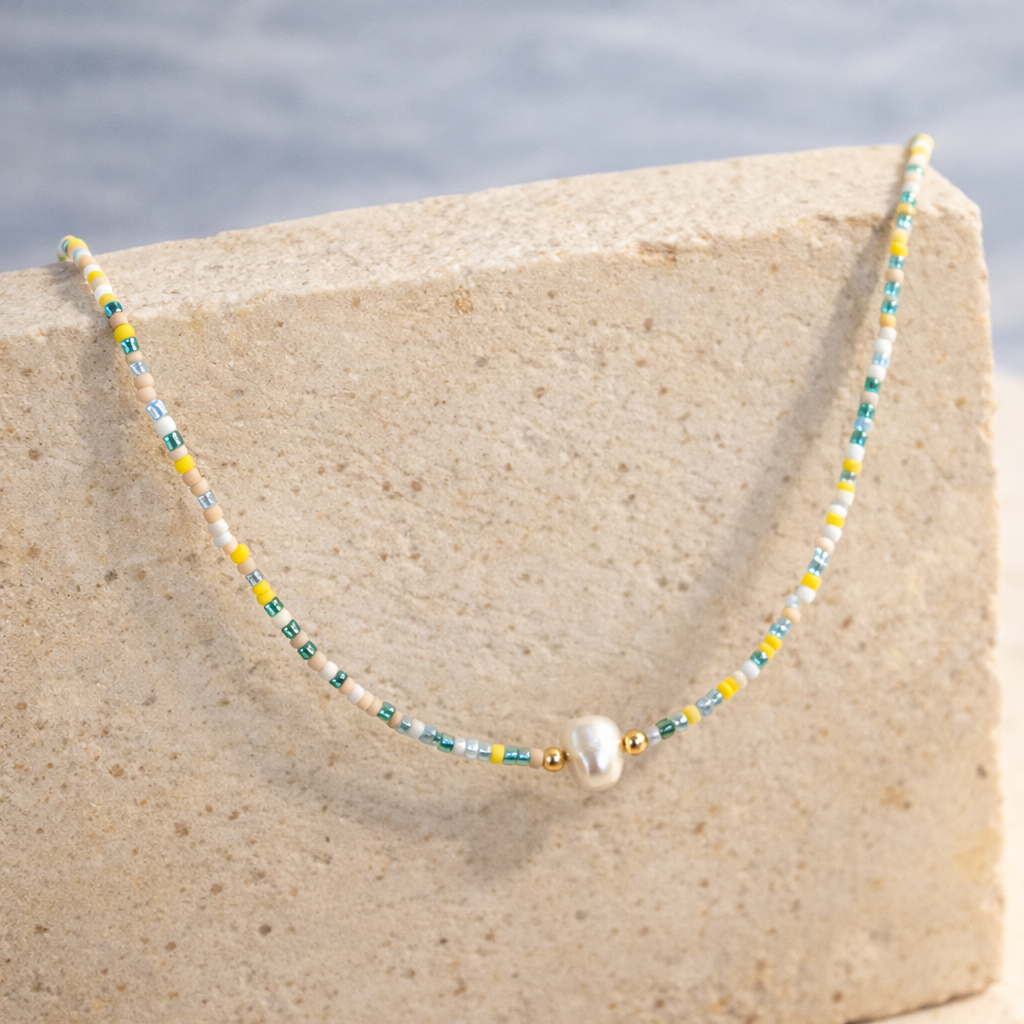 Aura Fresh Water Pearl Beaded Necklace