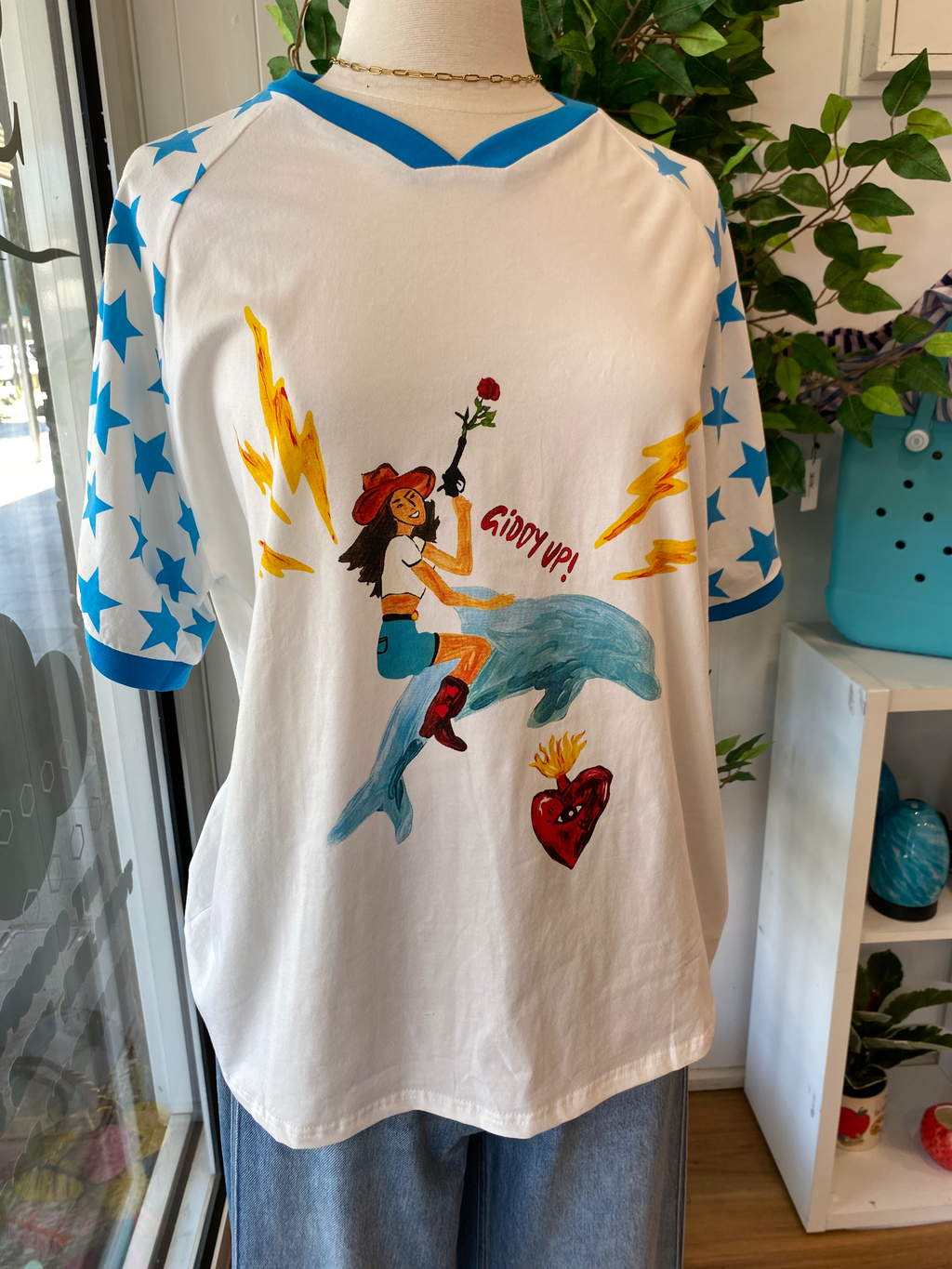 Giddy Up White Tee