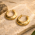 Maelle Stainless Steel Gold Hoops