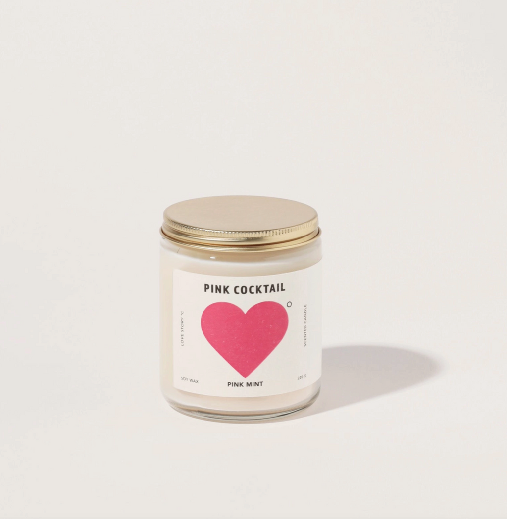 Pink Cocktail Soy Candle Pinkmint