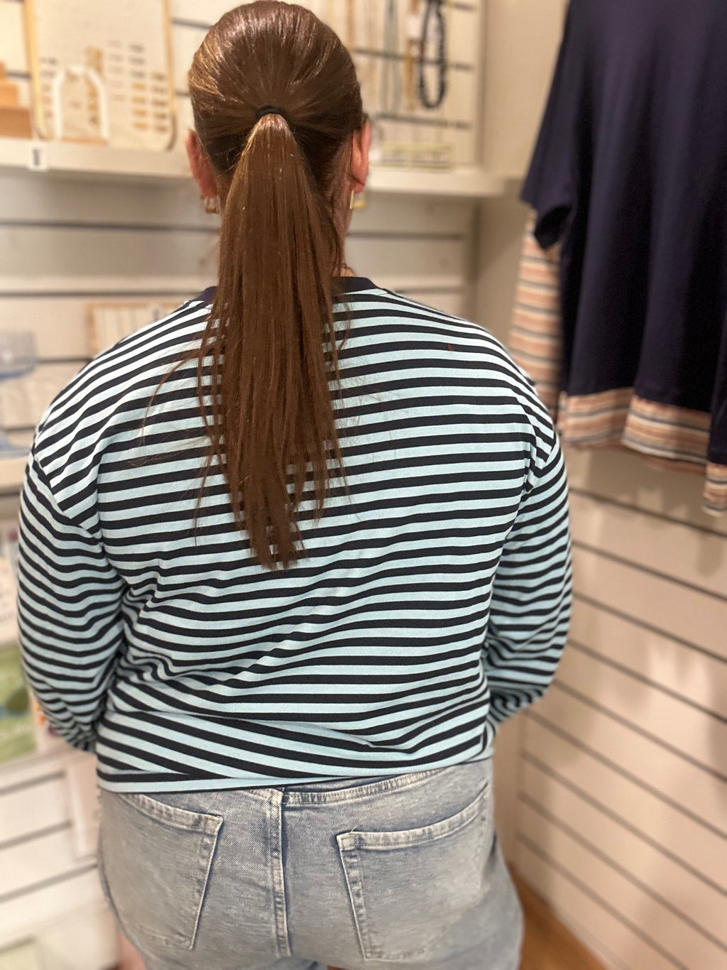 Cabana Stripe Top - Blue & Navy