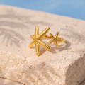 Solene Stainless Steel Gold Ring