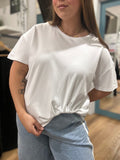 Easy Tuck Tee in White – Tops by Salt & Tide Co