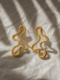 Rosalie Stainless Steel Gold Earrings