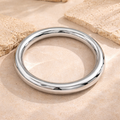 Vela Stainless Steel Silver Bangle 6mm