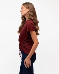 Easy Drawstring Tee - Wine