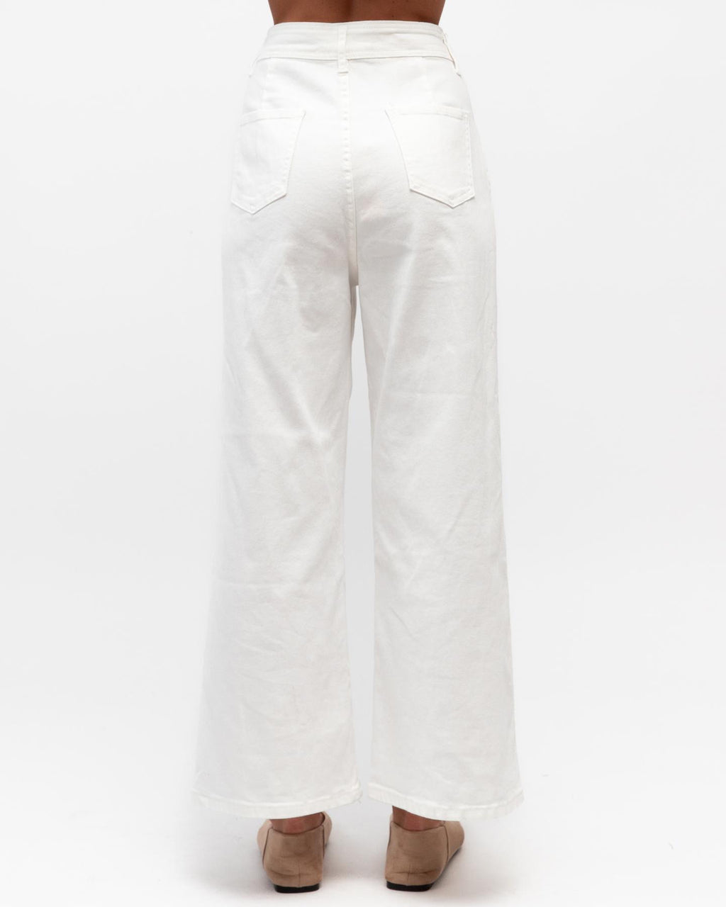Sadie White Denim Jeans, white, denim, full length view