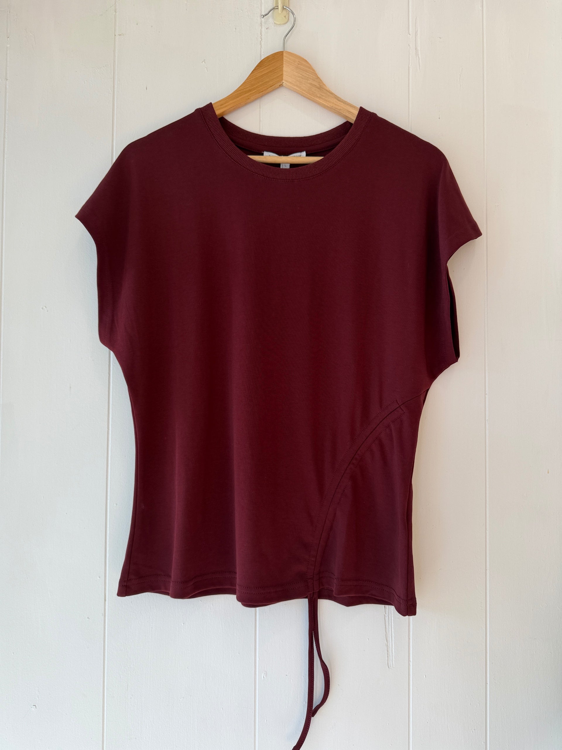 Easy Drawstring Tee - Wine