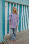 Rebel Heart Purple Acid Wash Tee TYRL