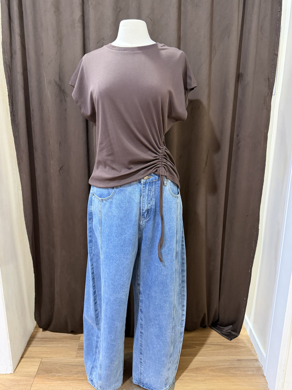 Easy Drawstring Tee - Chocolate