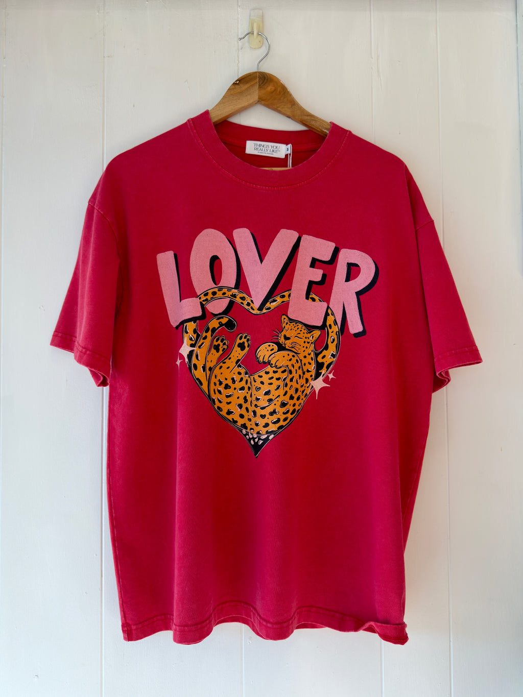 Lover Red Acid Wash Tee TYRL