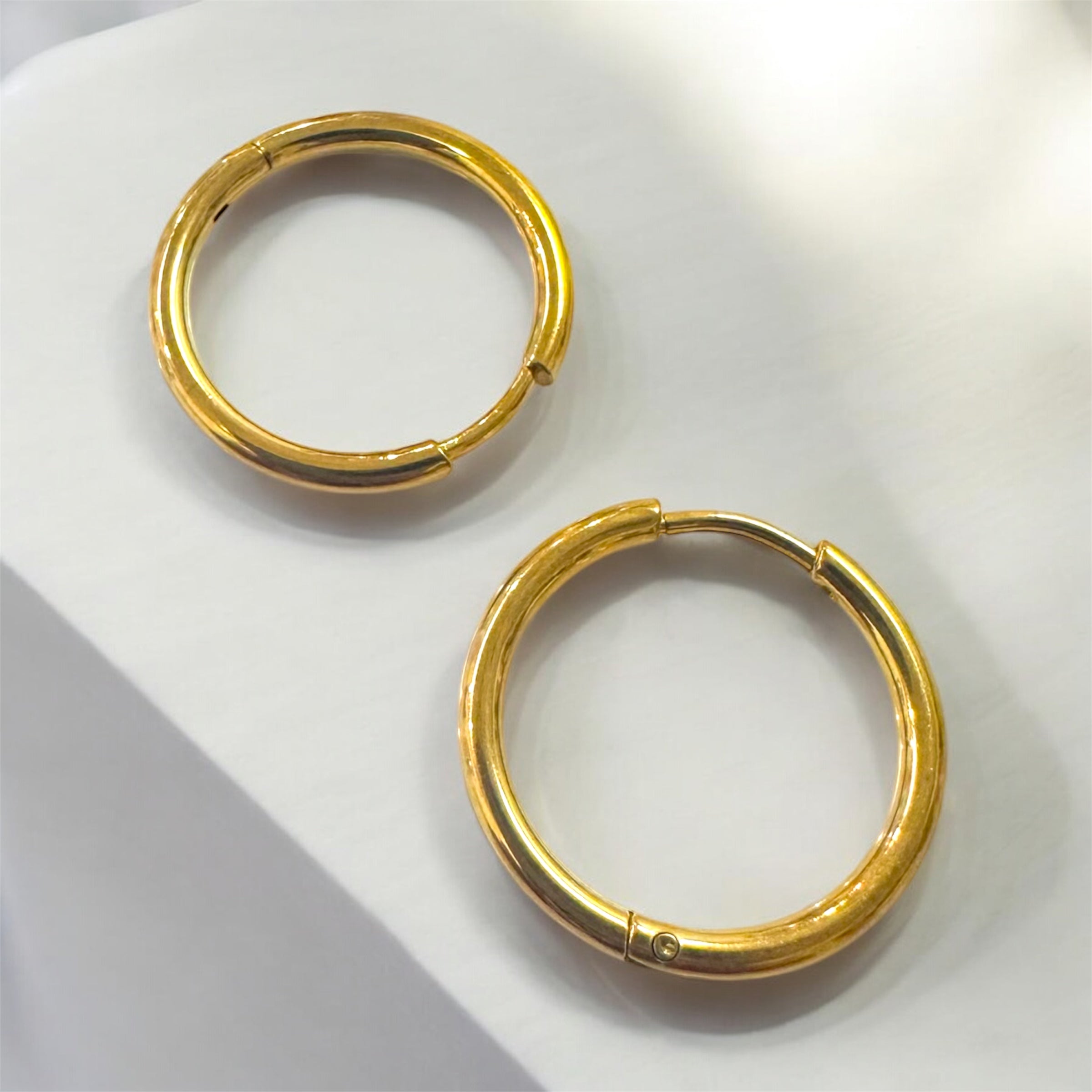Sleepers Stainless Steel 18k Gold Plated Earrings