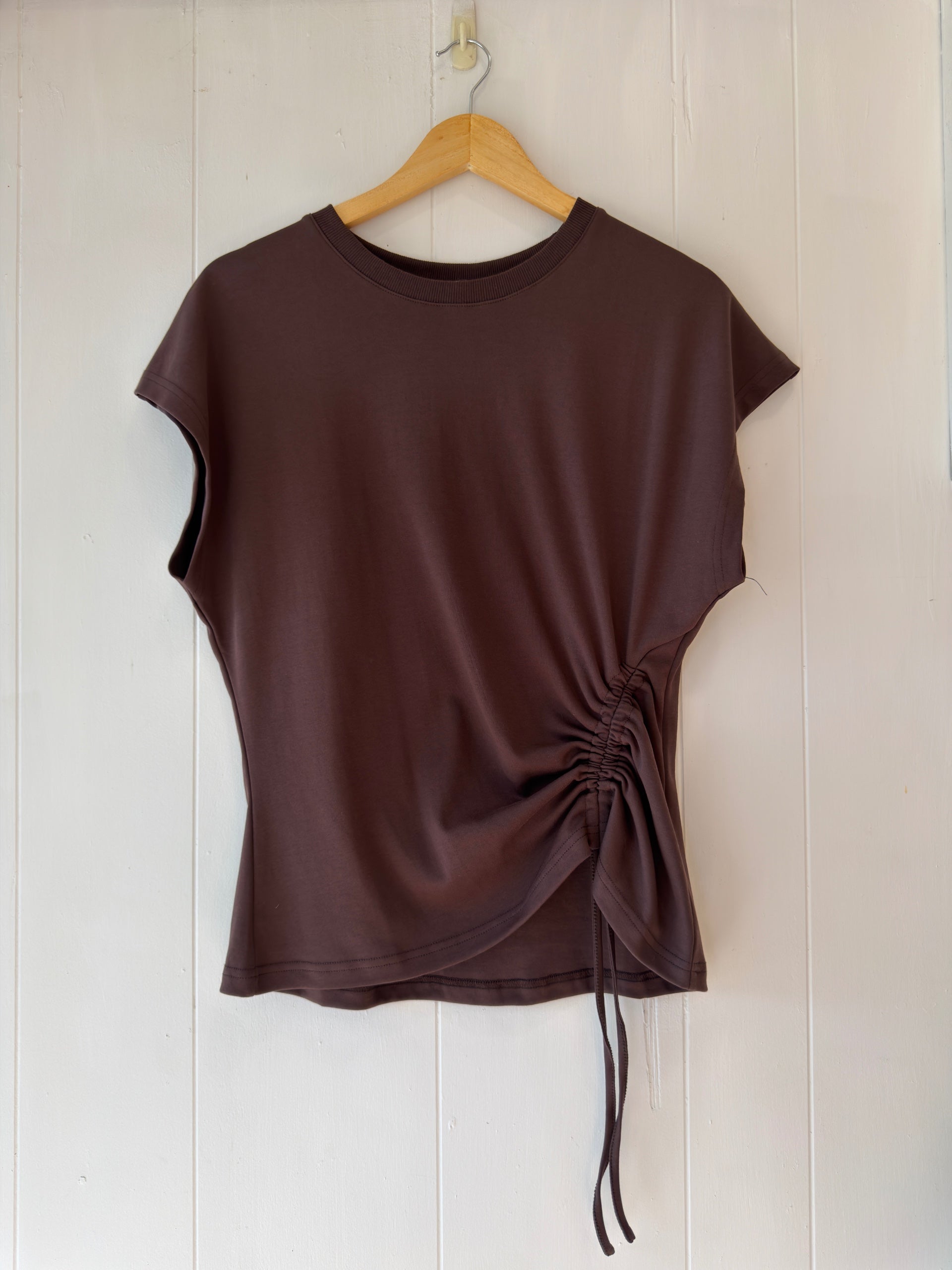Easy Drawstring Tee - Chocolate
